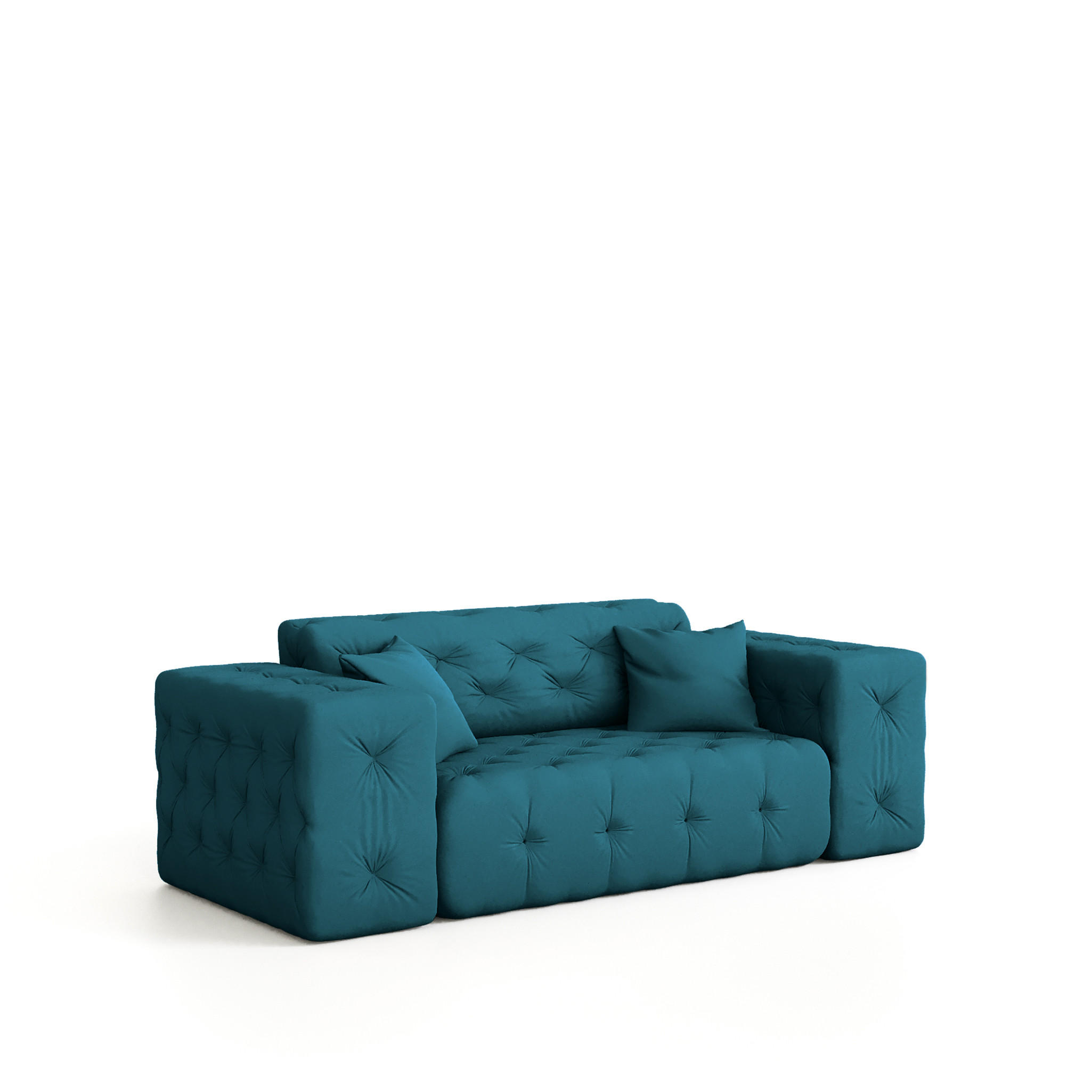 SOFA 2-sitzer Chantal - Blau, Holzwerkstoff/Textil (186/78/96cm) - Fun Möbel