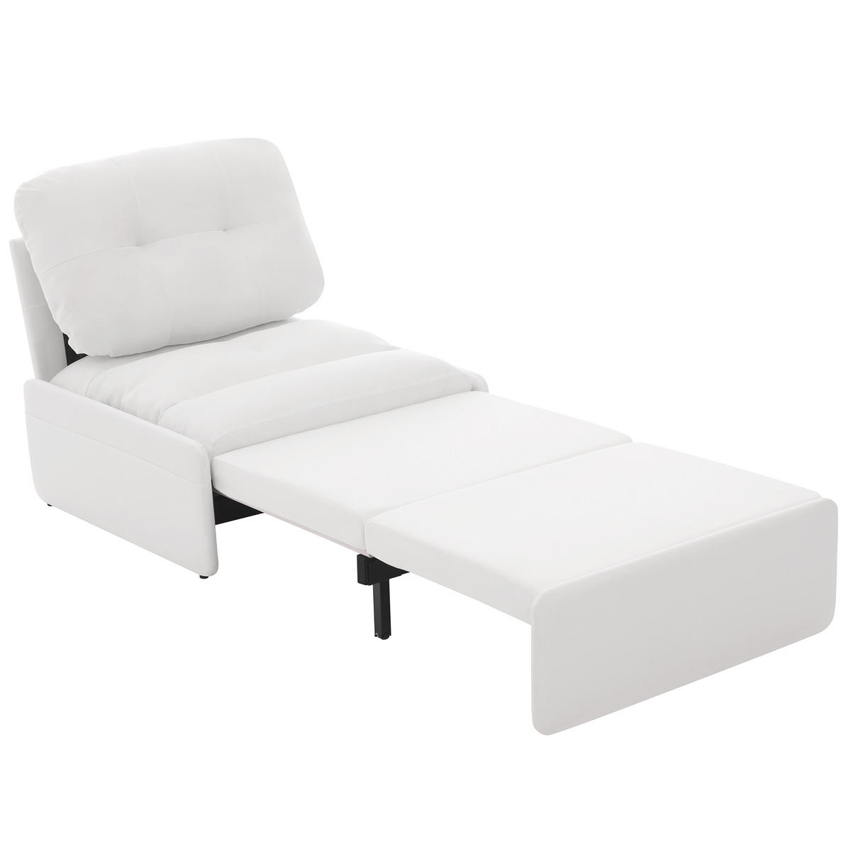 SCHLAFSOFA 92/81.5/90 cm Weiß mit Aufbewahrungstasche - Weiß, Textil (81.5/90/195cm) - Oxeza