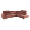 ECKSOFA Fonti, Seite: Rechts - Rosa, Holz/Textil (253/188cm) - MIRJAN24