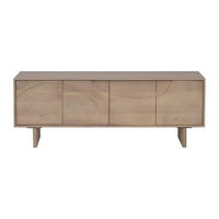 TV-BOARD - 160 cm x 40 cm - holz - naturfarben hell Berlama - Naturfarben, Holz (160/60/40cm) - Vente-Unique