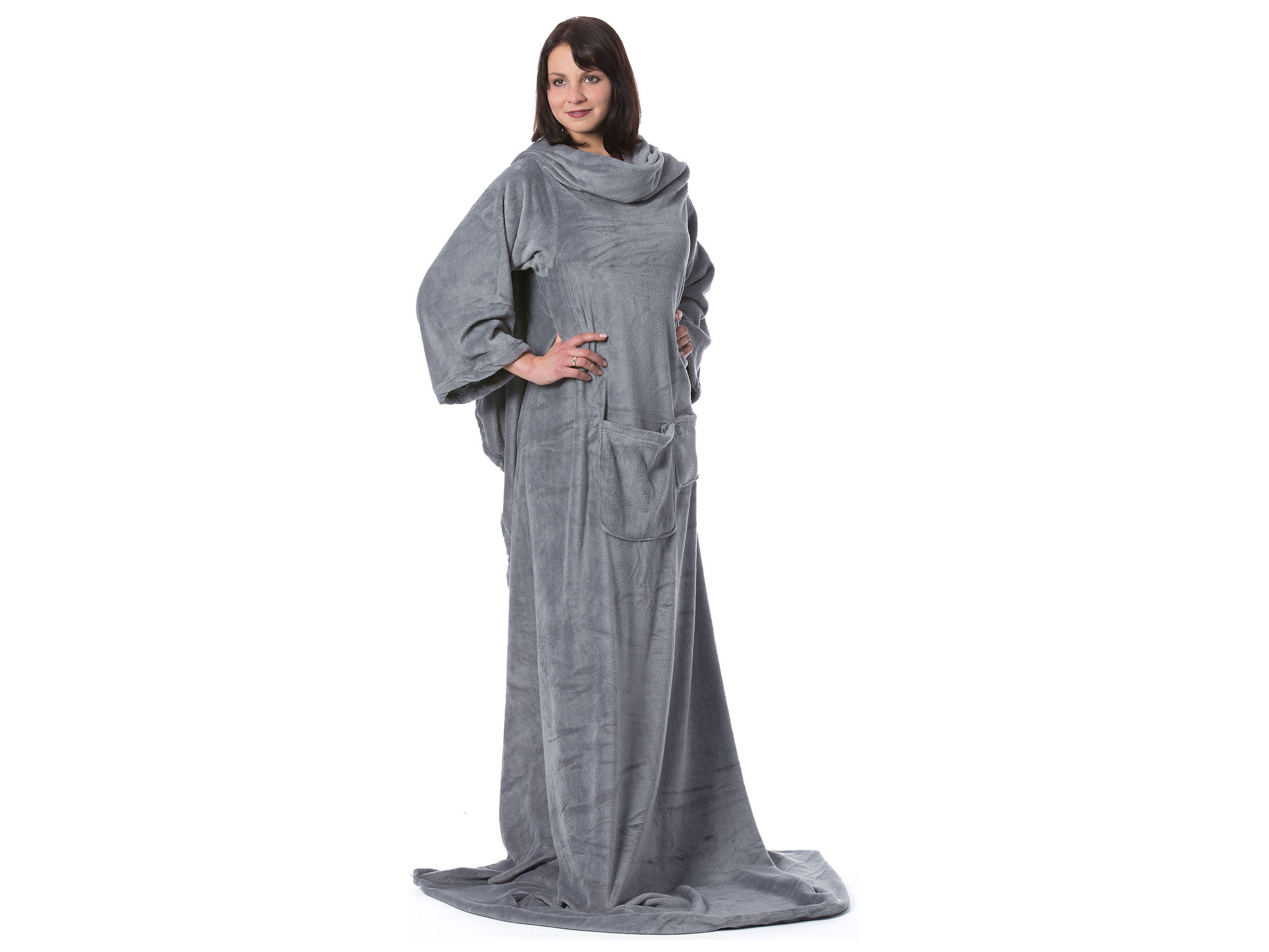 KUSCHELDECKE, 170x200 cm, 100% Polyester, Grau - Taupe, Textil (170/200cm) - Zollner