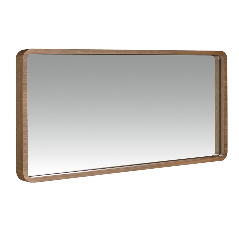 WANDSPIEGEL Walnuss 100/50/7 cm - Walnussfarben, Holz (100/7/50cm) - ANGEL CERDA