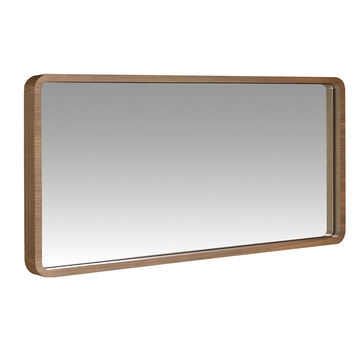 WANDSPIEGEL Walnuss 100/50/7 cm - Walnussfarben, Holz (100/7/50cm) - ANGEL CERDA