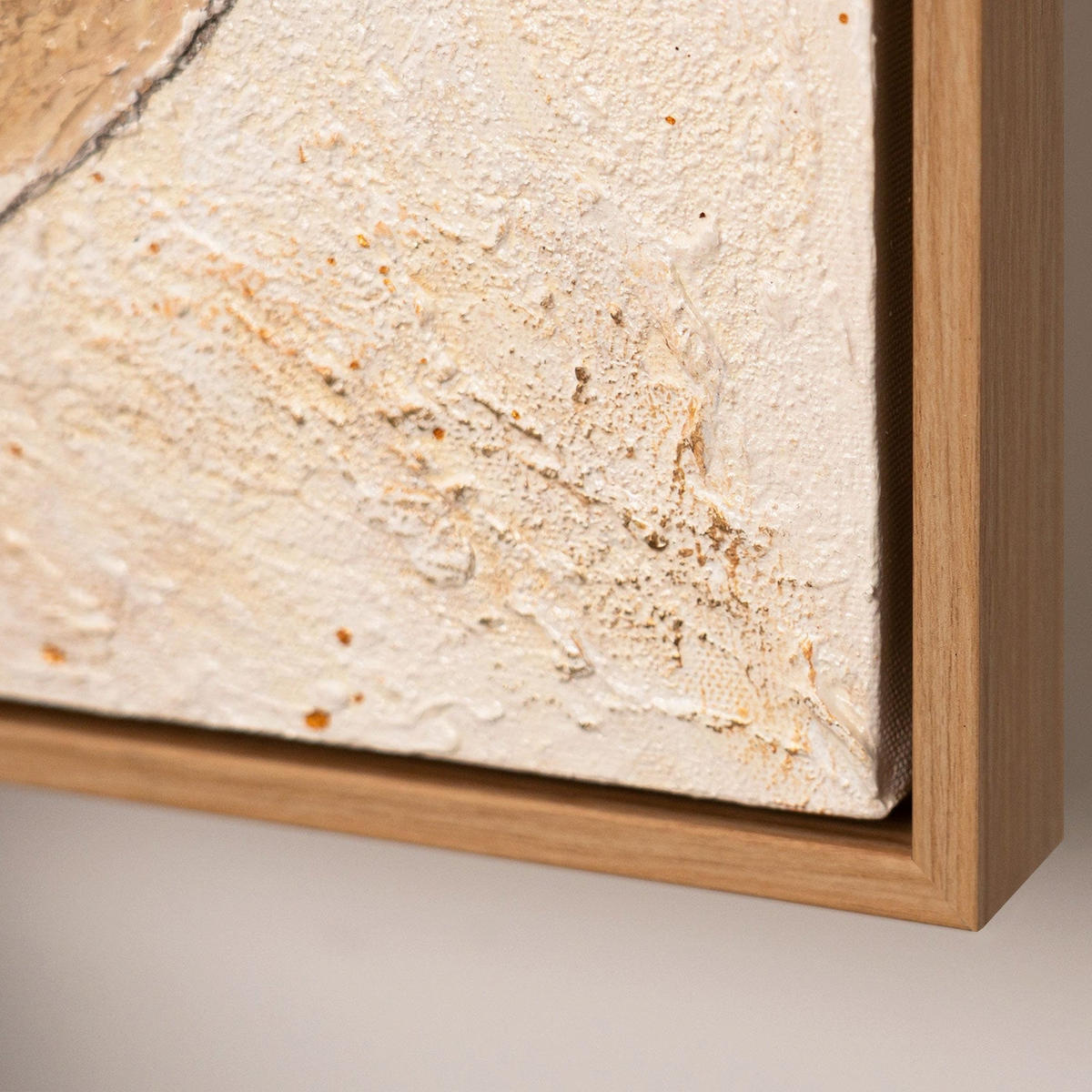 GEMÄLDE Poesie des Tages Schattenfugenrahmen Eichefarben 3-teilig - Eichefarben, Holz (60/80cm) - YS-art gallery