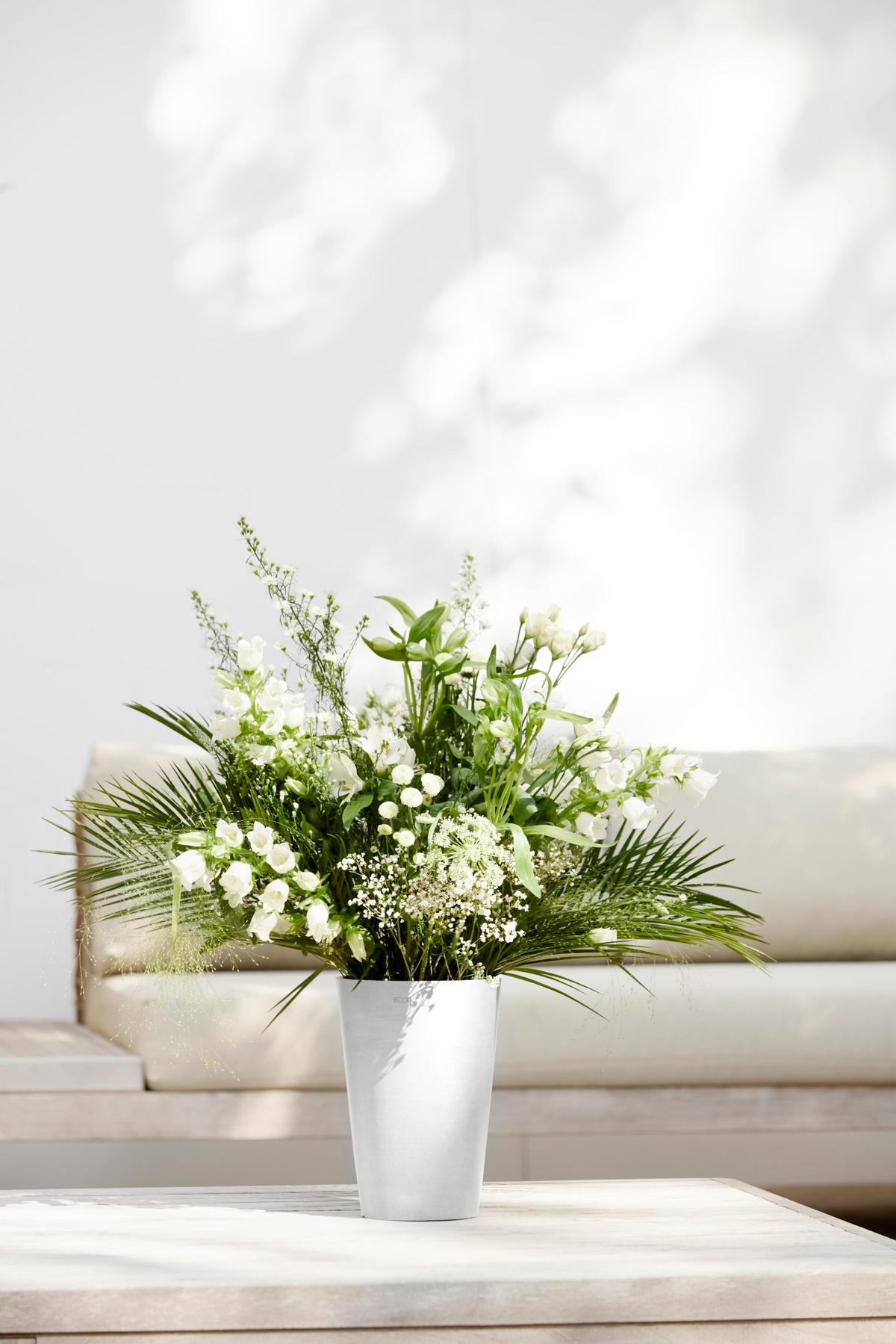 BLUMENTOPF Pisa 17,8/25,2 cm Weiß - Weiß, Kunststoff (17.8/25.2cm) - Ecopots