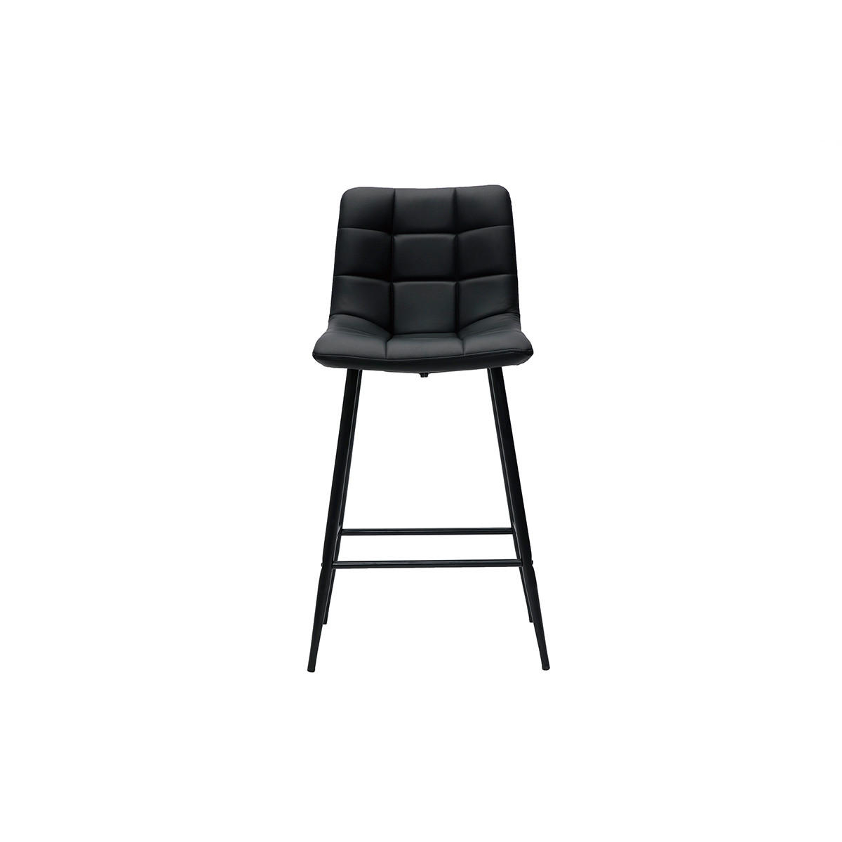 BARHOCKER Schwarz H65 cm 2er-Set MAXWELL - Schwarz, Textil (51/99/50cm) - Miliboo