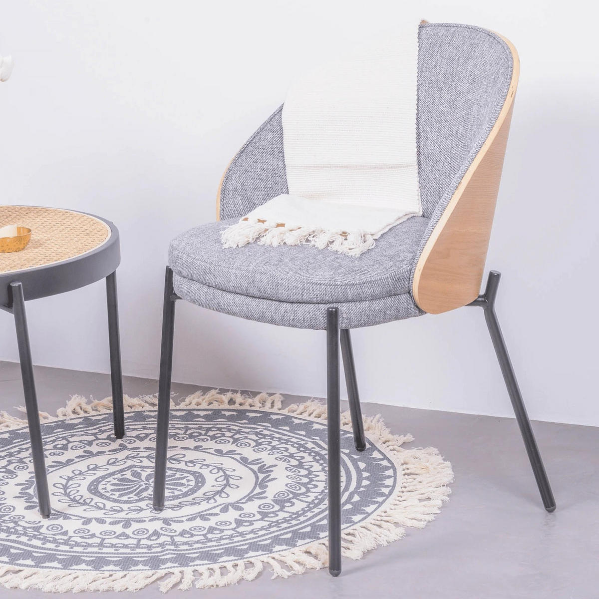 STUHL Holz Grau - Grau, Holz (54/76/46cm) - Nest Dream