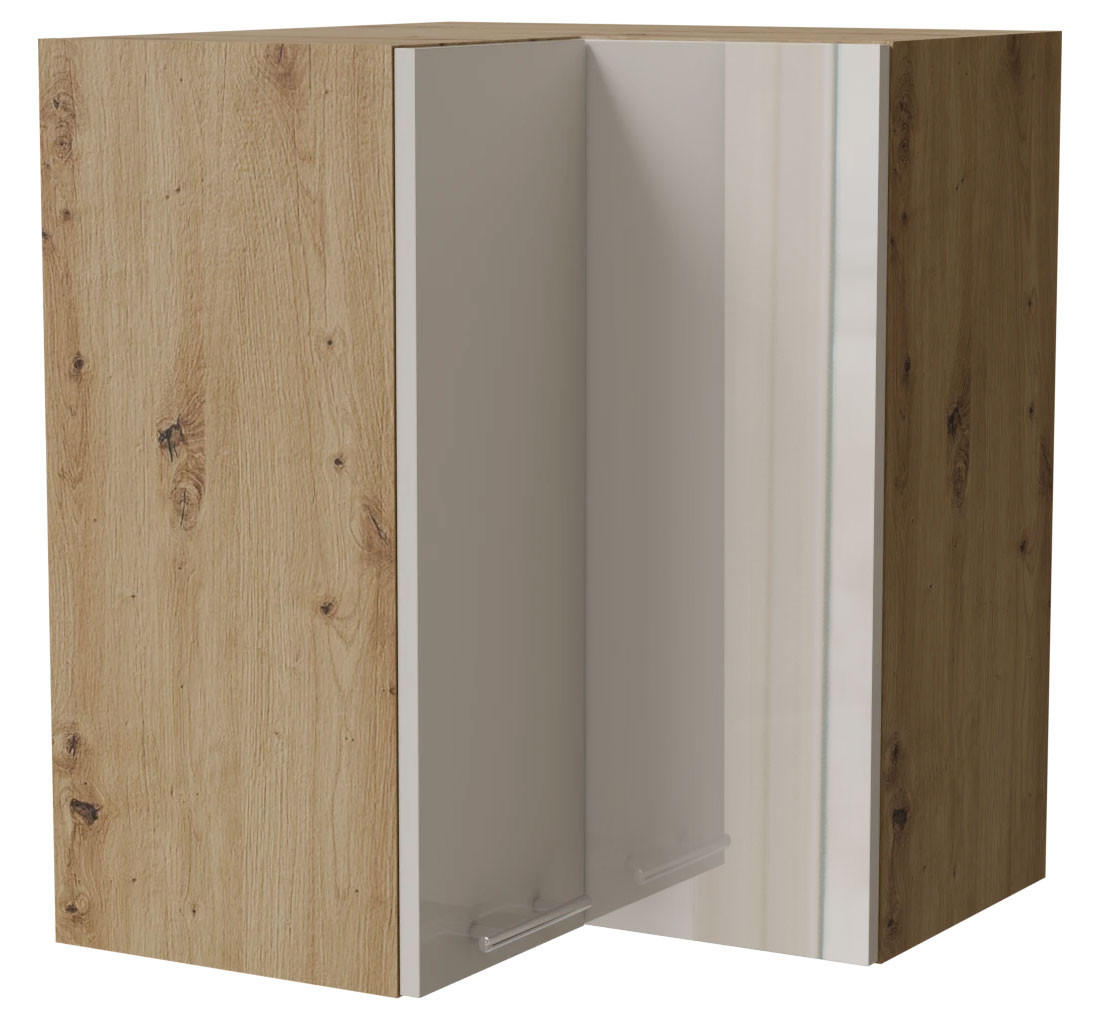 Feldmann-Wohnen Eckhängeschrank Creme, Eiche Artisan 60x72x60 cm