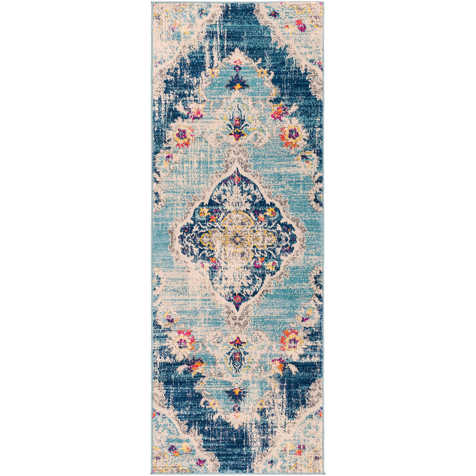 VINTAGE-TEPPICH 80/220 cm Blau - Blau, Naturmaterialien/Textil (80/220cm) - LIVABLISS