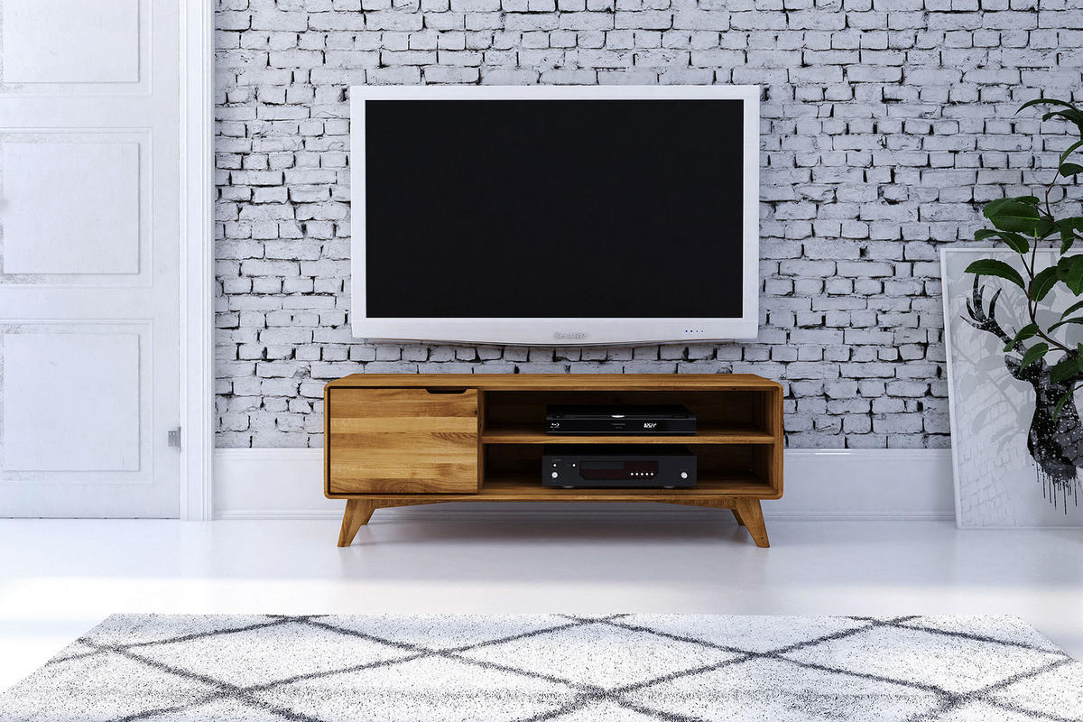 GREG HIFI-SCHRANK Wildeiche - Wildeiche, Holz (134/48/40cm) - byoak