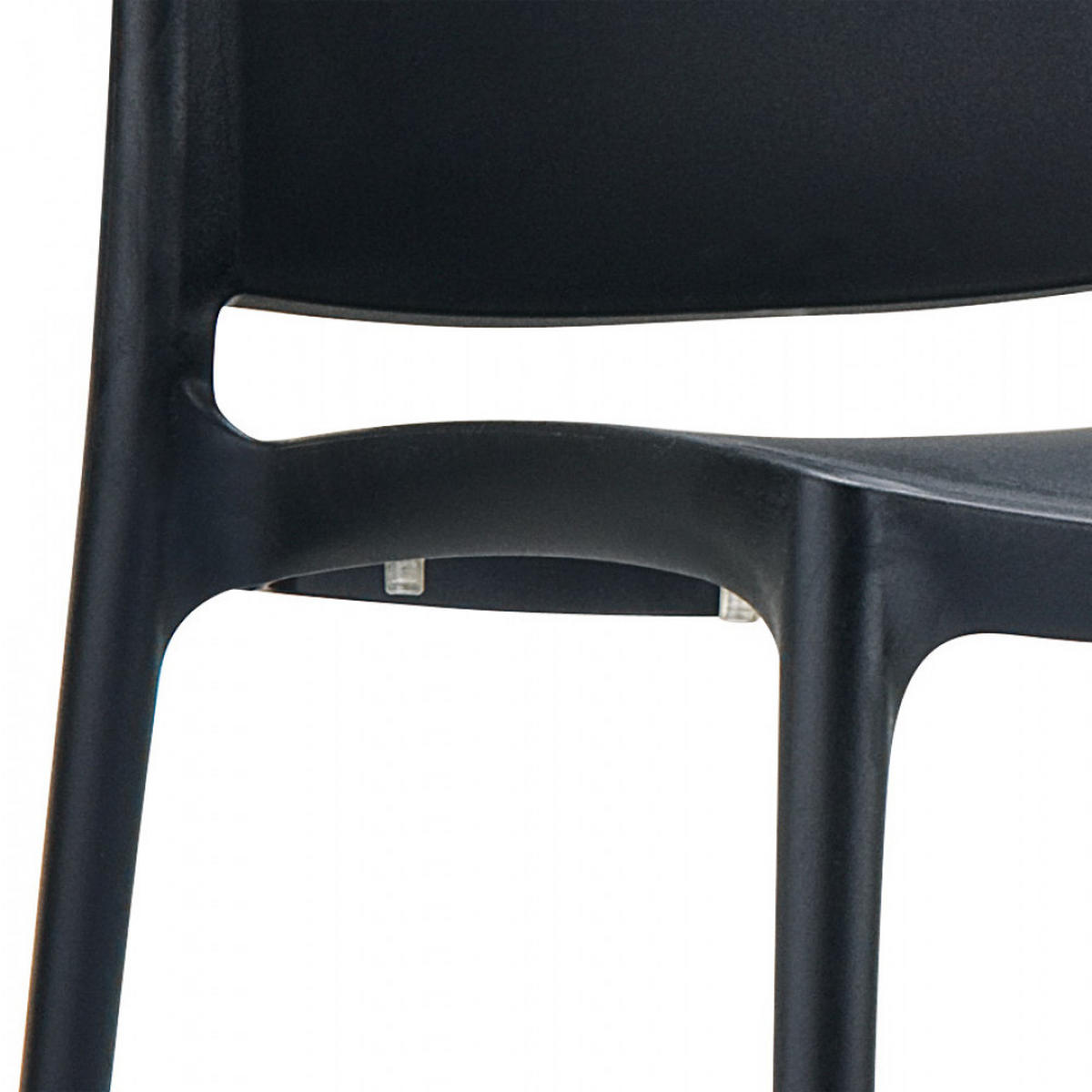 STUHL Schwarz 45x82x53cm - Schwarz, Kunststoff (45/82/53cm) - AlterEgo