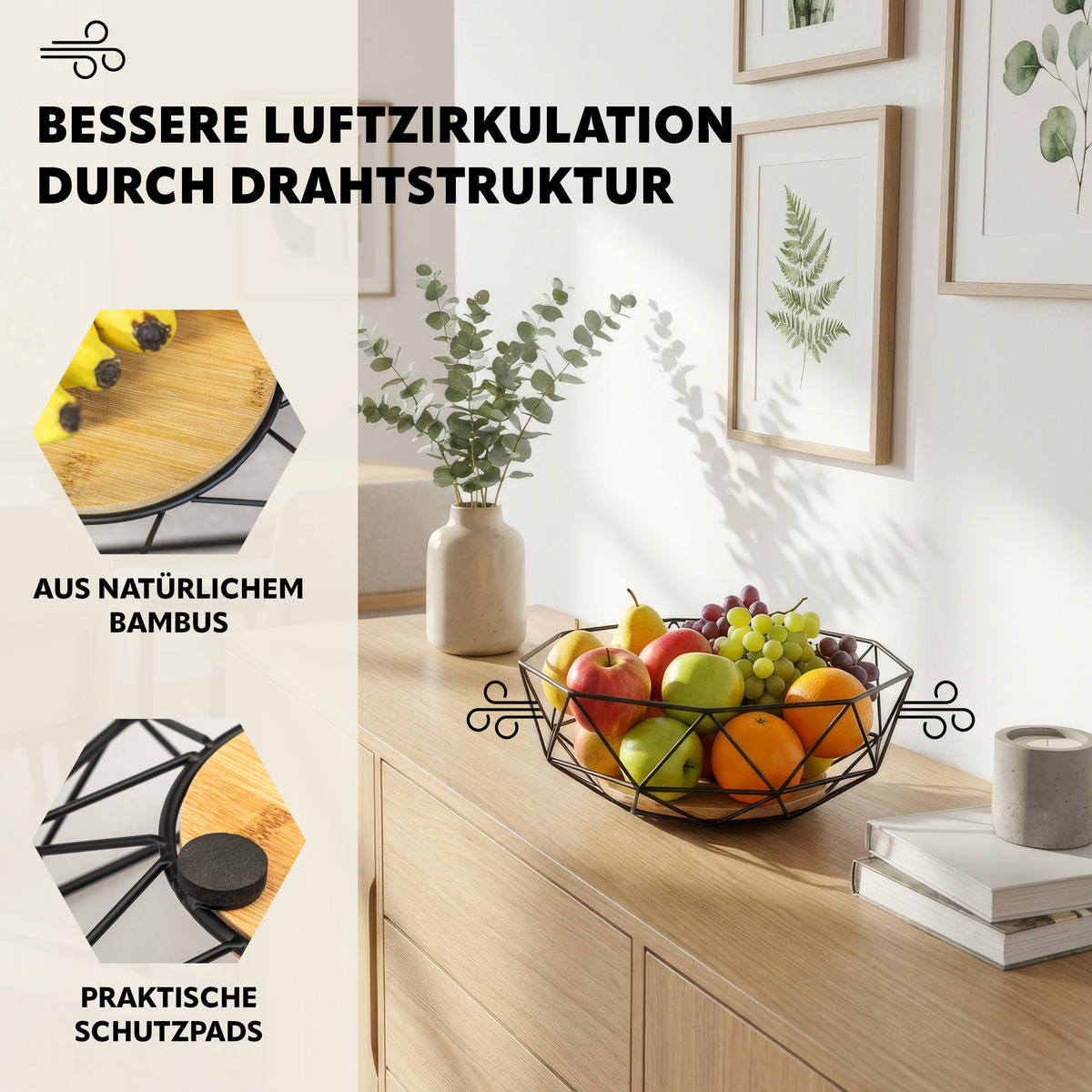 OBSTKORB, schwarz, Metall - Schwarz, Metall (126cm) - eluno