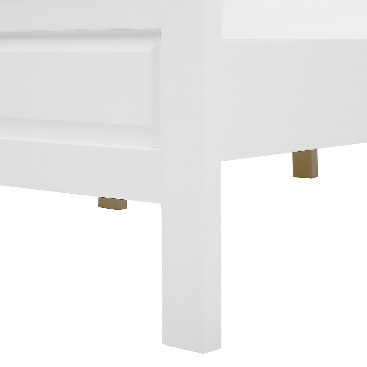 HOLZBETT 140/200cm Weiß Olivet - Weiß, Holz (140/200cm) - Beliani