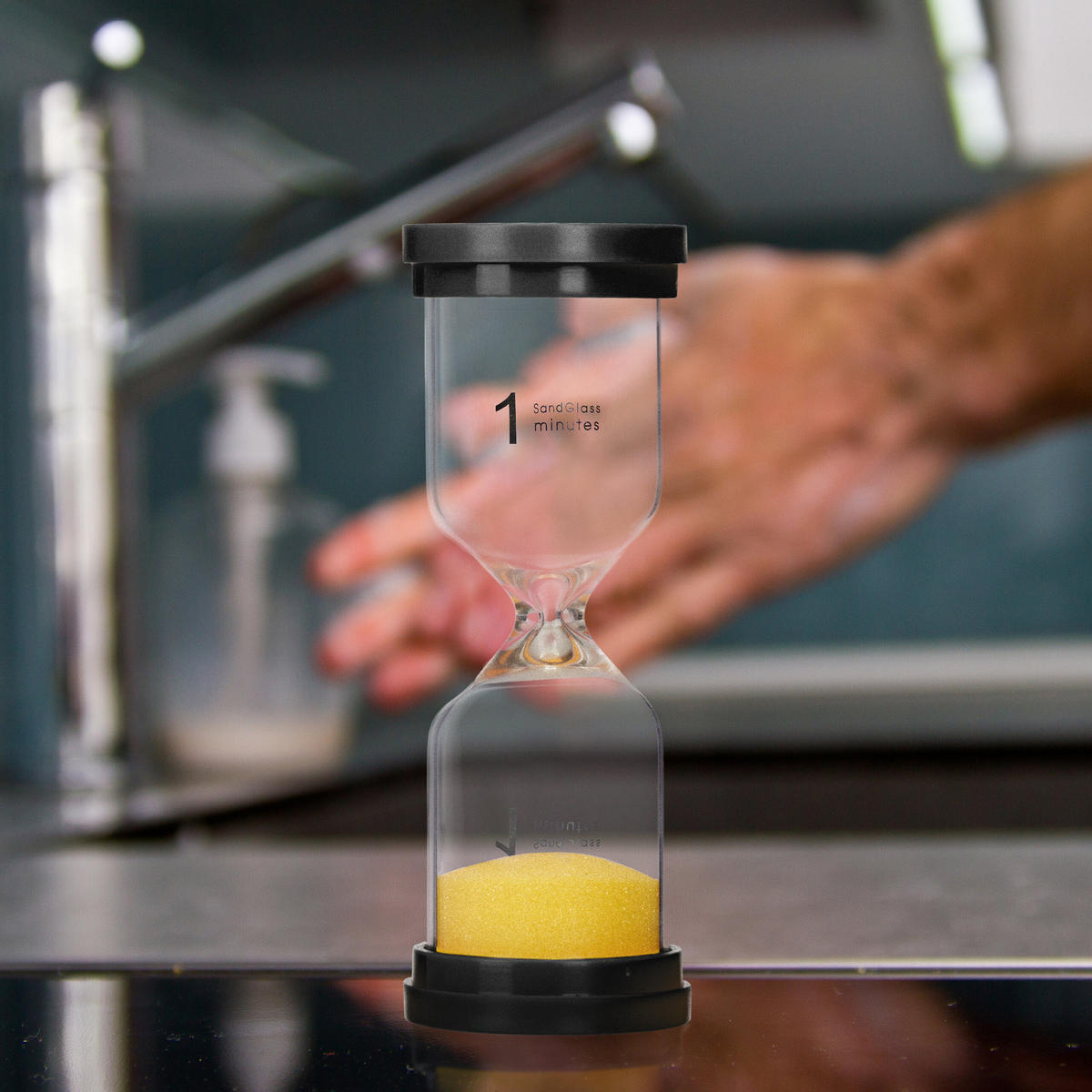 5XPRESÝPACIE hodiny - viacfarebná, plast/prírodné materiály (5.5/16/5.5cm) - Relaxdays