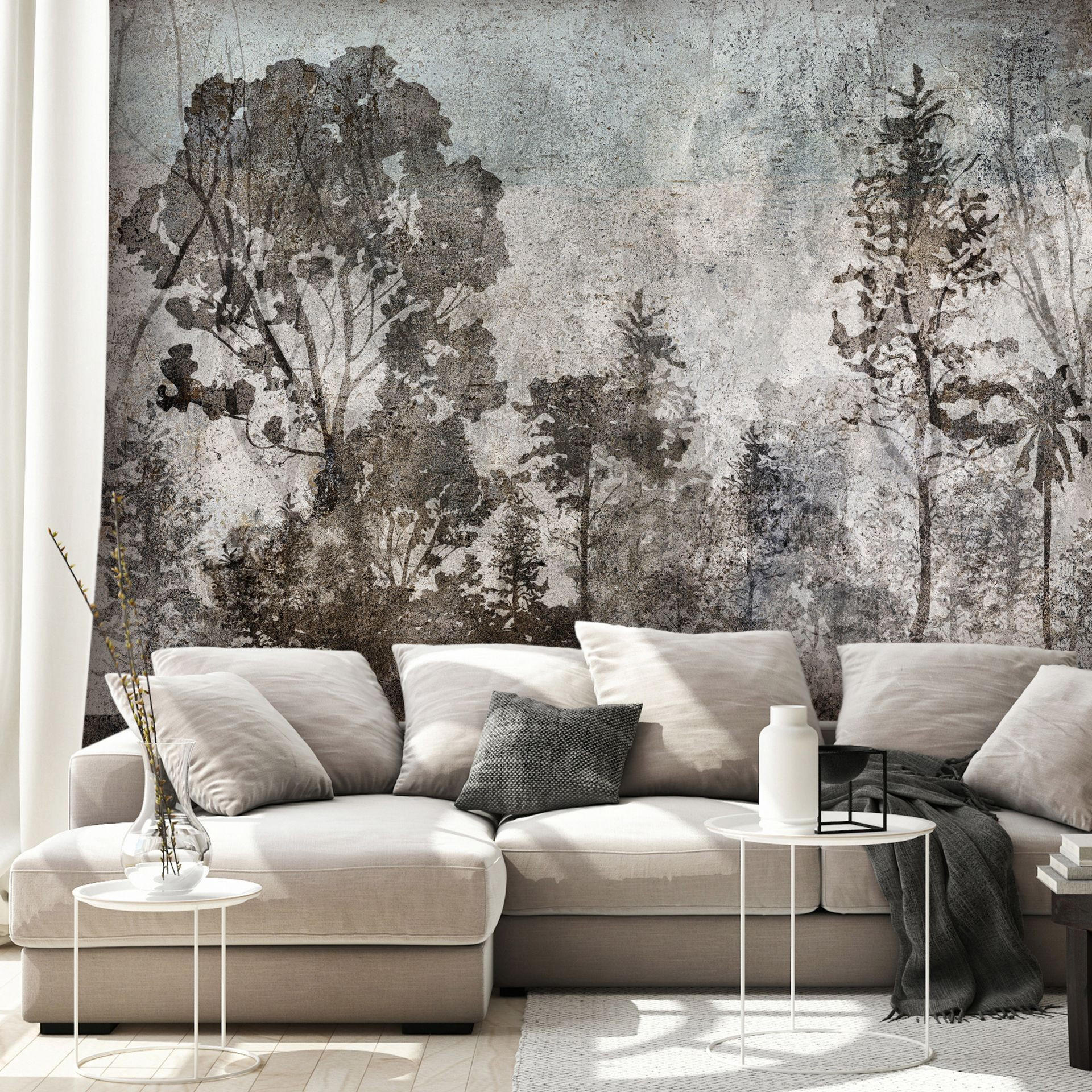 VLIESTAPETE Schwarz-Weiß 200/140 cm - Schwarz, Textil (200/1cm) - KUNSTLOFT