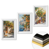 WANDBILDER 3er-Set - 20x30 cm Weißer Rahmen - Gemalte Zitruslandschaften - Weiß, Kunststoff (20/30cm) - ArtPrintCave