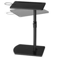 BEISTELLTISCH C-Form Höhenverstellbar Schwarz - Schwarz, Metall (30/40/78cm)