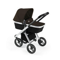 KINDERWAGEN Kombi 2 in 1 inkl. Regenschutz und Wickeltasche - Schwarz/Braun, Holz/Kunststoff (61/94/123cm) - Cam il Mondo del Bambino S.p.A.