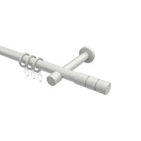 GARDINENSTANGEN-SET Prestige Elanto 420 cm (geteilt in 3 x 140 cm), 1-läufig, 20 mm Ø Weiß - Weiß, Metall (420cm) - INTERDECO