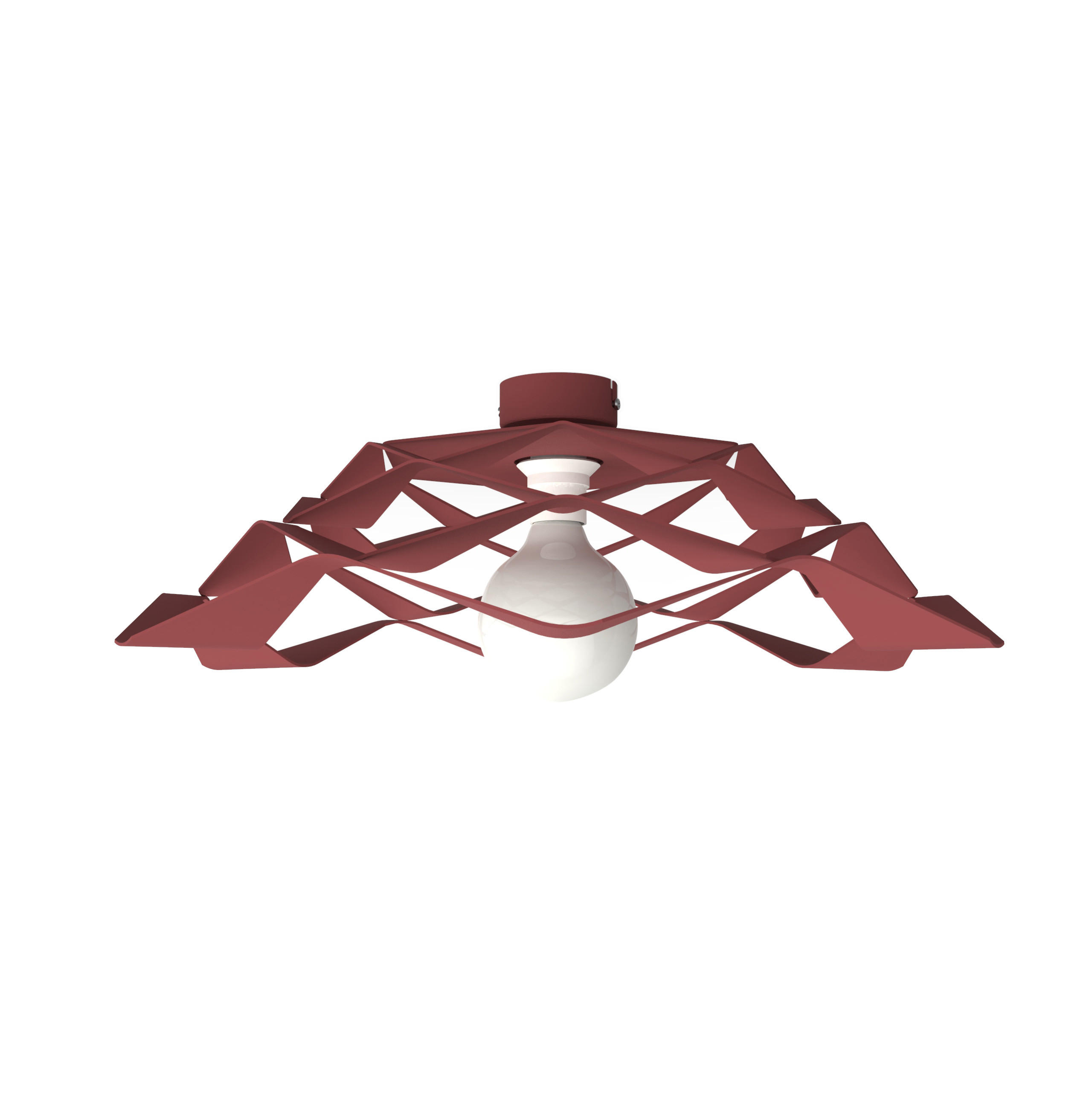 DECKENLEUCHTE - Rot, Metall (60/60/20cm) - Lumicom