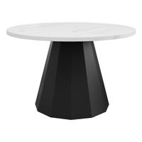 COUCHTISCH Elipse - Schwarz/Weiß, Holzwerkstoff/Metall (75/75/45cm) - MIRJAN24
