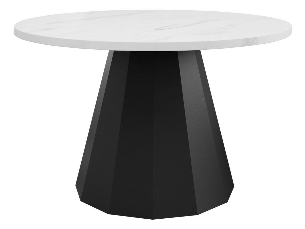COUCHTISCH Elipse - Schwarz/Weiß, Holzwerkstoff/Metall (75/75/45cm) - MIRJAN24