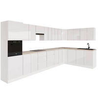 WINKELKÜCHE 420 cm x 200 cm - Aspen KA8-M420 - in Weiß/Hochglanz - Weiß Hochglanz, Holz/Holzwerkstoff (620/212/58cm)