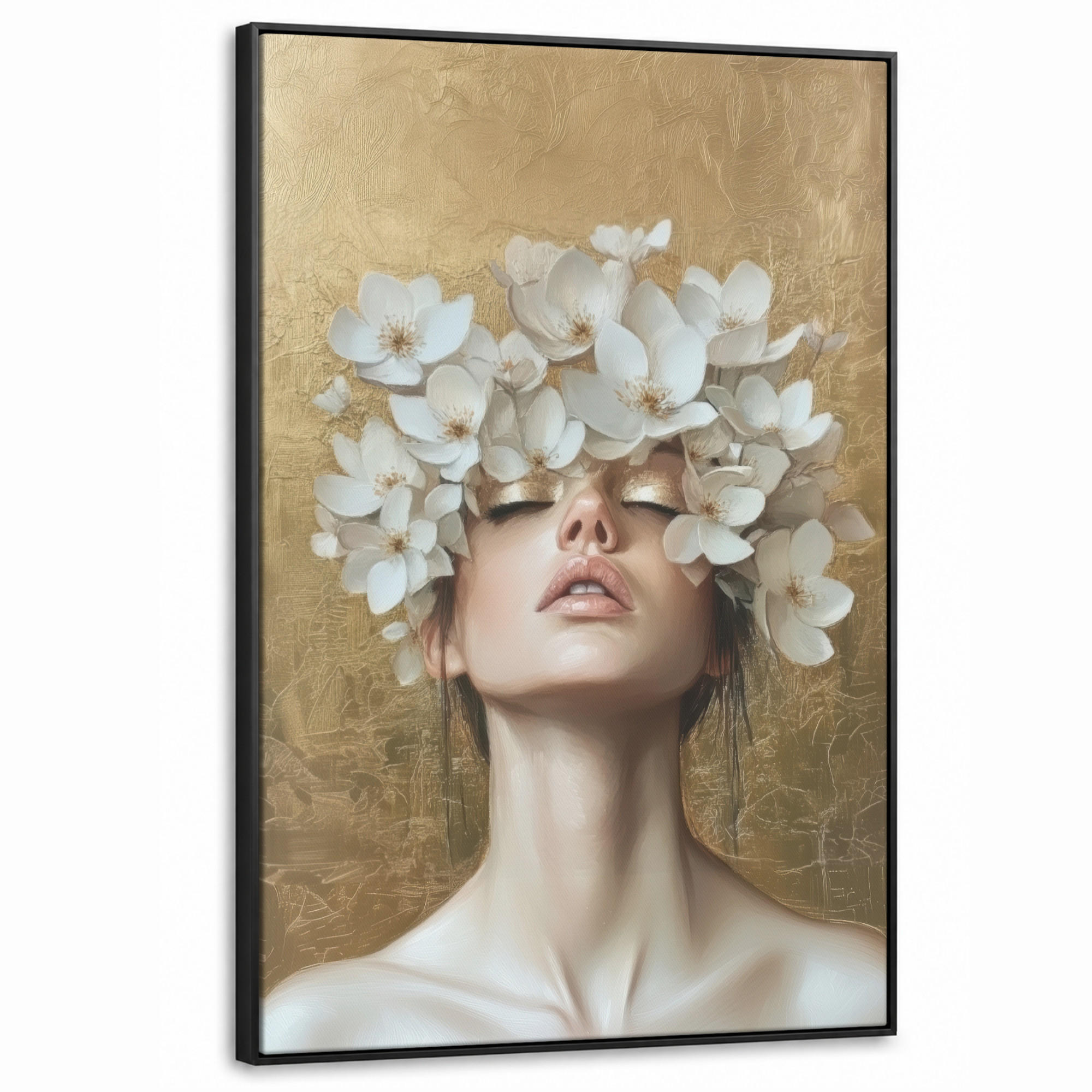 MuchoWow Leinwand Gold 80x120 cm