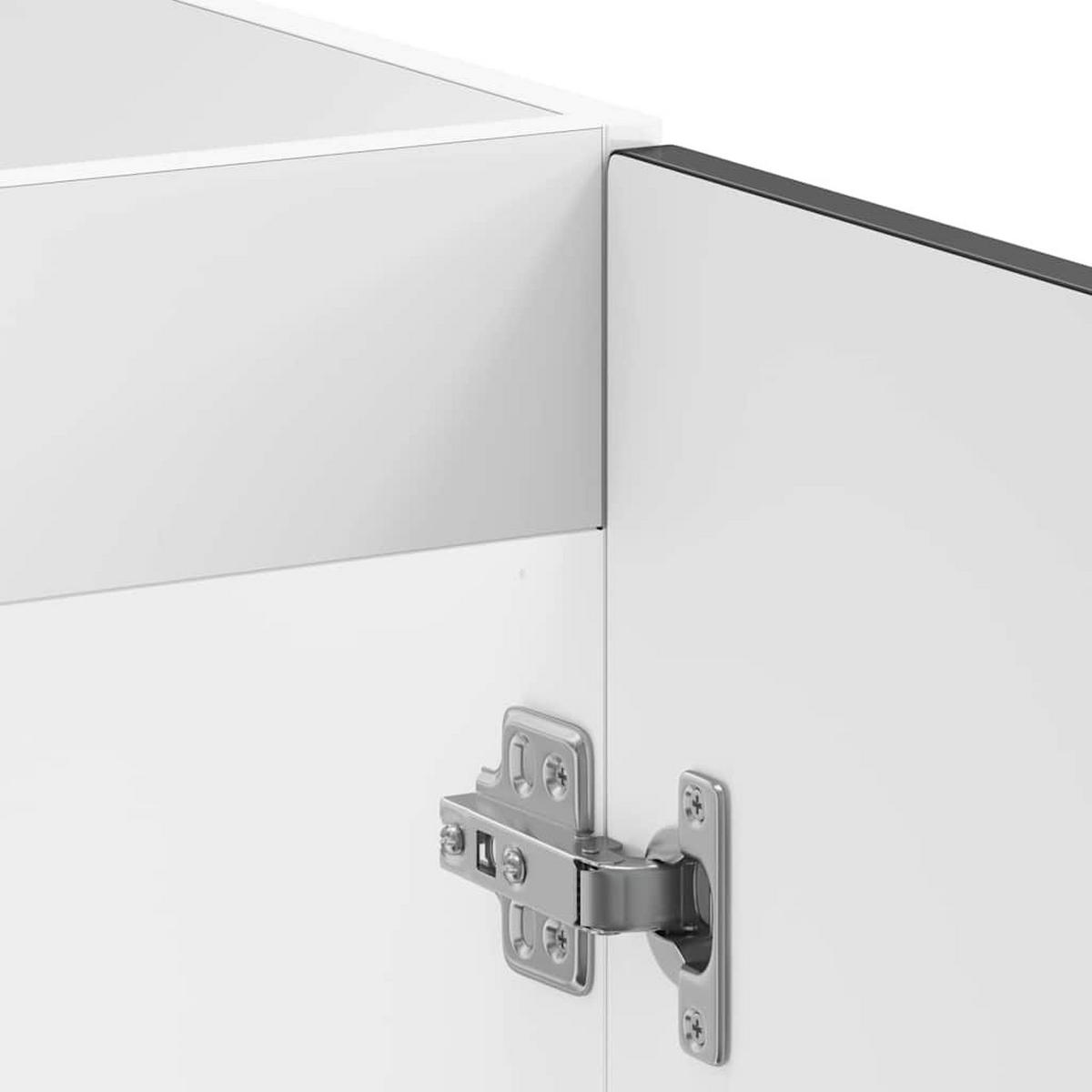 KÜCHENUNTERSCHRANK Kalmar 80/46/81,5 cm aus Holzwerkstoff Schwarz - Schwarz, Holz (80/81.5/46cm) - vidaXL