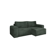ECKSOFA Schlafsofa Madlen - Grün, Holzwerkstoff/Textil (248/140cm) - Fun Möbel