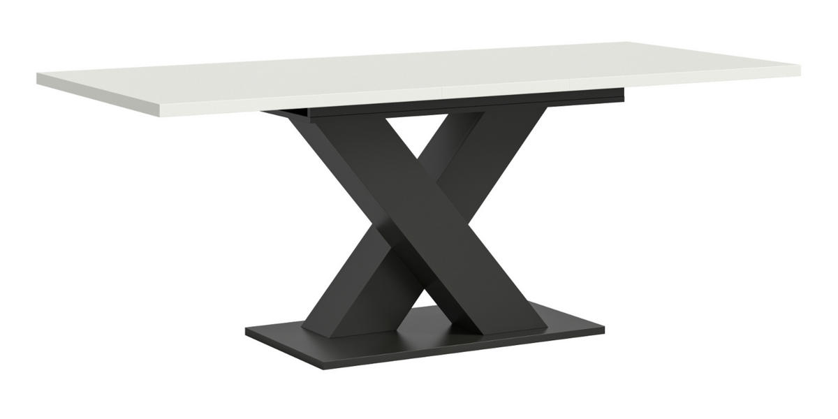 ESSTISCH weiß, grau 150 - 190 cm, Küchentisch ausziehbar - Weiß/Grau, Holz/Holzwerkstoff (150/90/76cm) - Inn.Furn