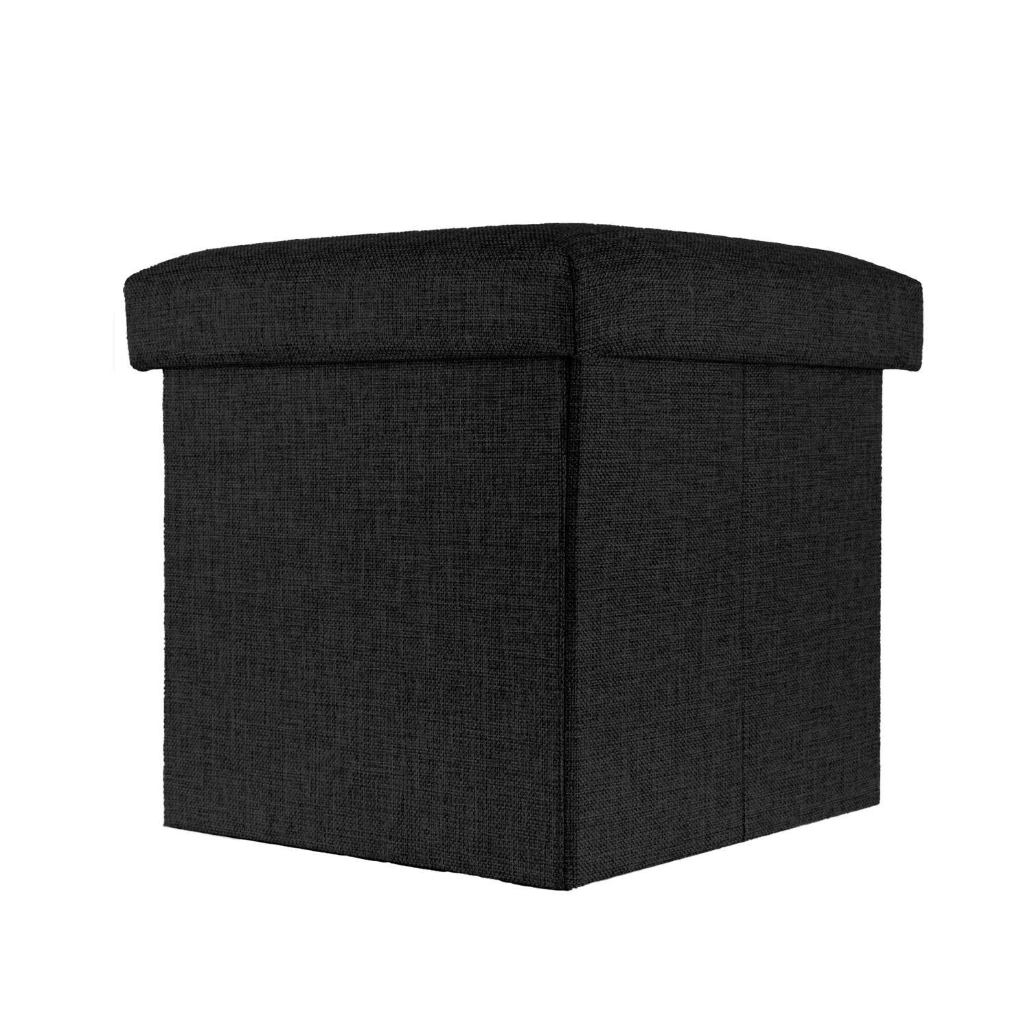 SITZBOX Faltbar 30/30/30 cm (Schwarz) - Schwarz, Textil (30/30/30cm) - Intirilife