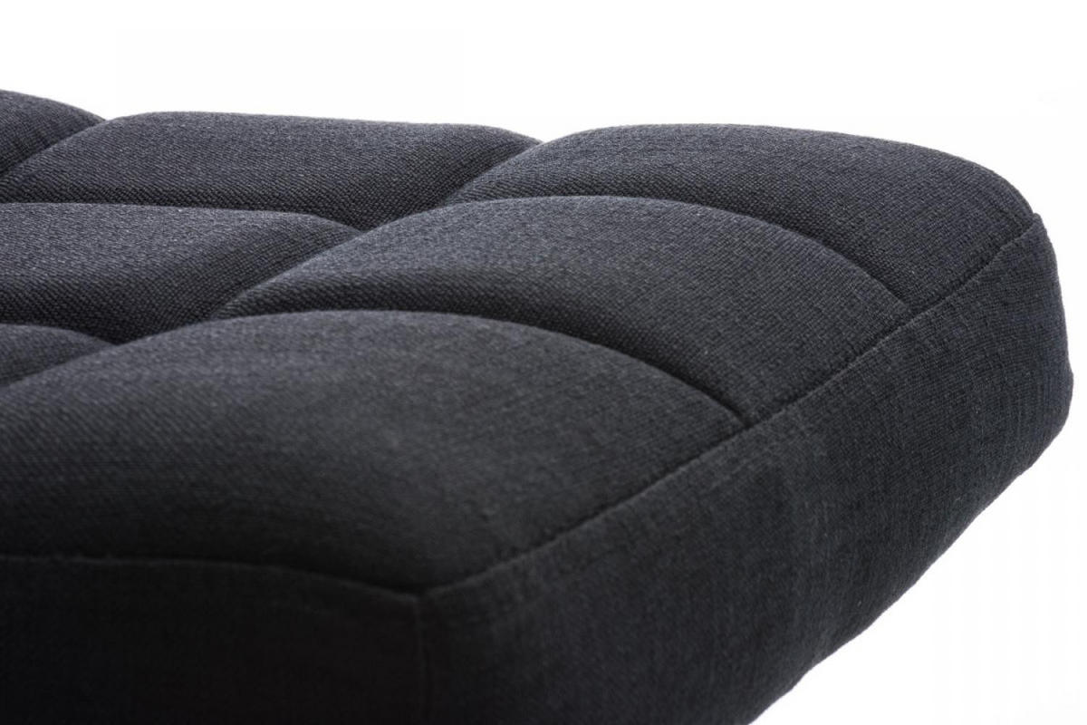 BARHOCKER Stoff schwarz - Chromfarben/Schwarz, Textil/Metall (46/94/47cm) - CLP