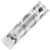 CHRISTBAUMKUGEL Santa Lila Silber 12/12/12 cm Kunstoff - Silberfarben, Kunststoff (12/12/12cm) - Mondex