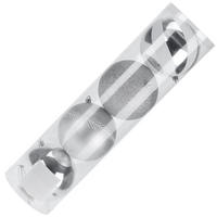 CHRISTBAUMKUGEL Santa Lila Silber 12/12/12 cm Kunstoff - Silberfarben, Kunststoff (12/12/12cm) - Mondex