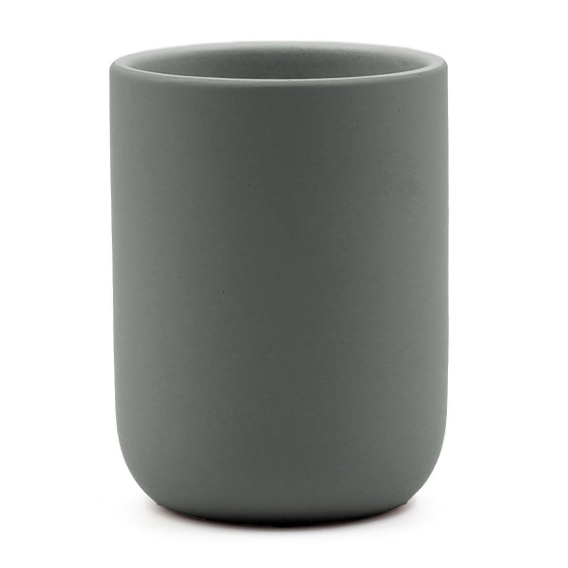 Douceur d´intérieur Zahnbürstenbecher Grau 7.5x10.5x7.5 cm