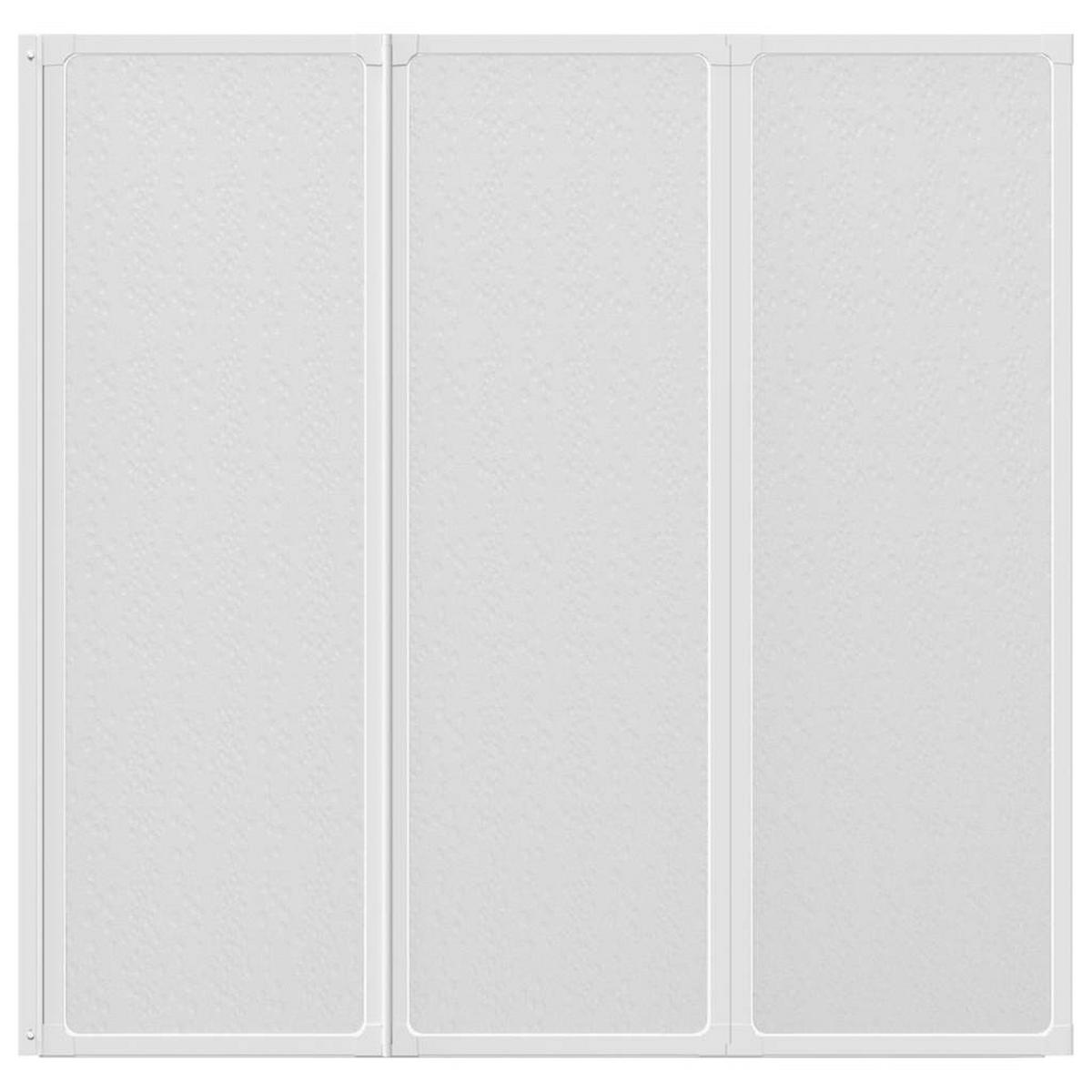 DUSCHWAND 141/132 Cm 3 Paneele Faltbar - Weiß, Kunststoff (2/132cm) - vidaXL