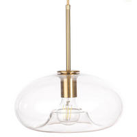 PENDELLEUCHTE Paris - Transparent/Goldfarben, Glas/Metall (27/27/105cm) - kiki design