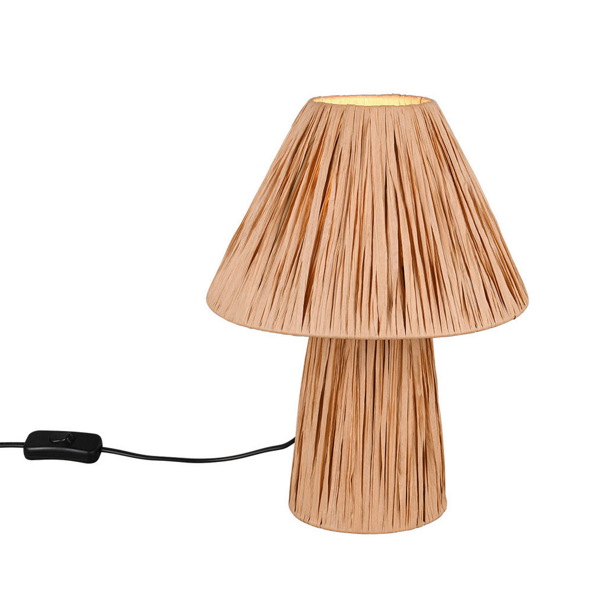 TISCHLEUCHTE Papier Braun naturbelassen - Braun, Papier (24/24/31cm)