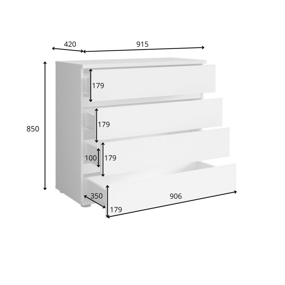 KOMMODE Togo Wellington Eiche 91,5 / 42 / 85cm - Eichefarben, Holz/Holzwerkstoff (91.5/85/42cm) - Feldmann-Wohnen