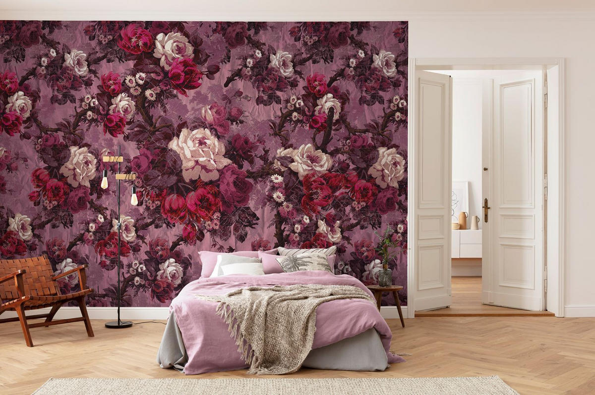 FOTOTAPETE Blumen 400 x 280 cm - Pink, Papier (400/280cm) - Sanders & Sanders