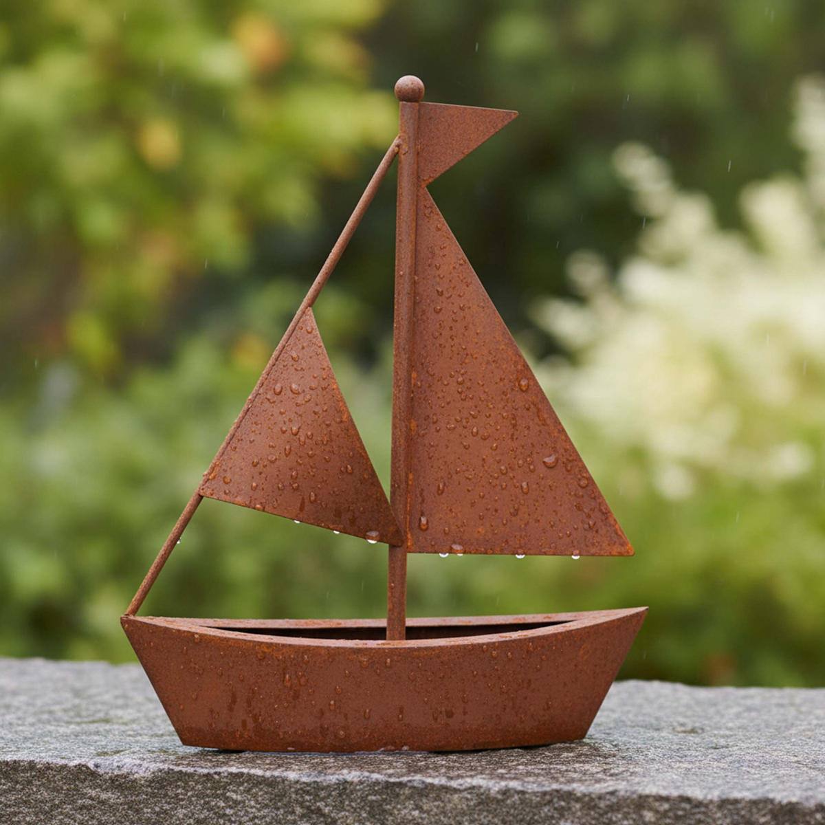 GARTENDEKO - Braun, Metall (43cm) - Relaxdays