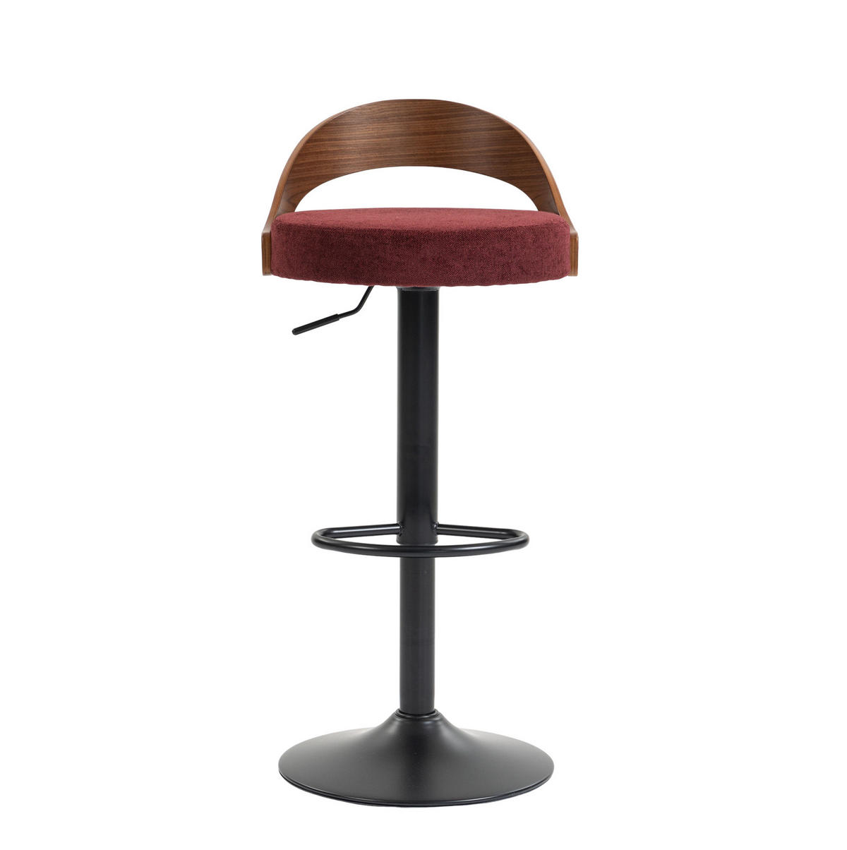 BARHOCKER drehbar höhenverstellbar 62-83 cm Wine Red 2er-Set - Rot, Metall (42/77/42.5cm) - Meubliv