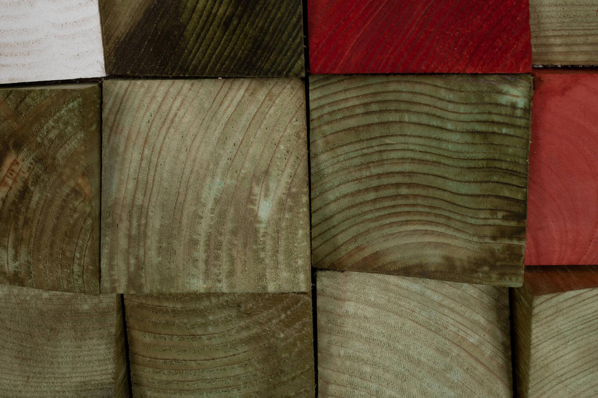 HOLZBILD Grün 102/55 cm - Weiß/Grün, Holz (6.5/55cm) - KUNSTLOFT