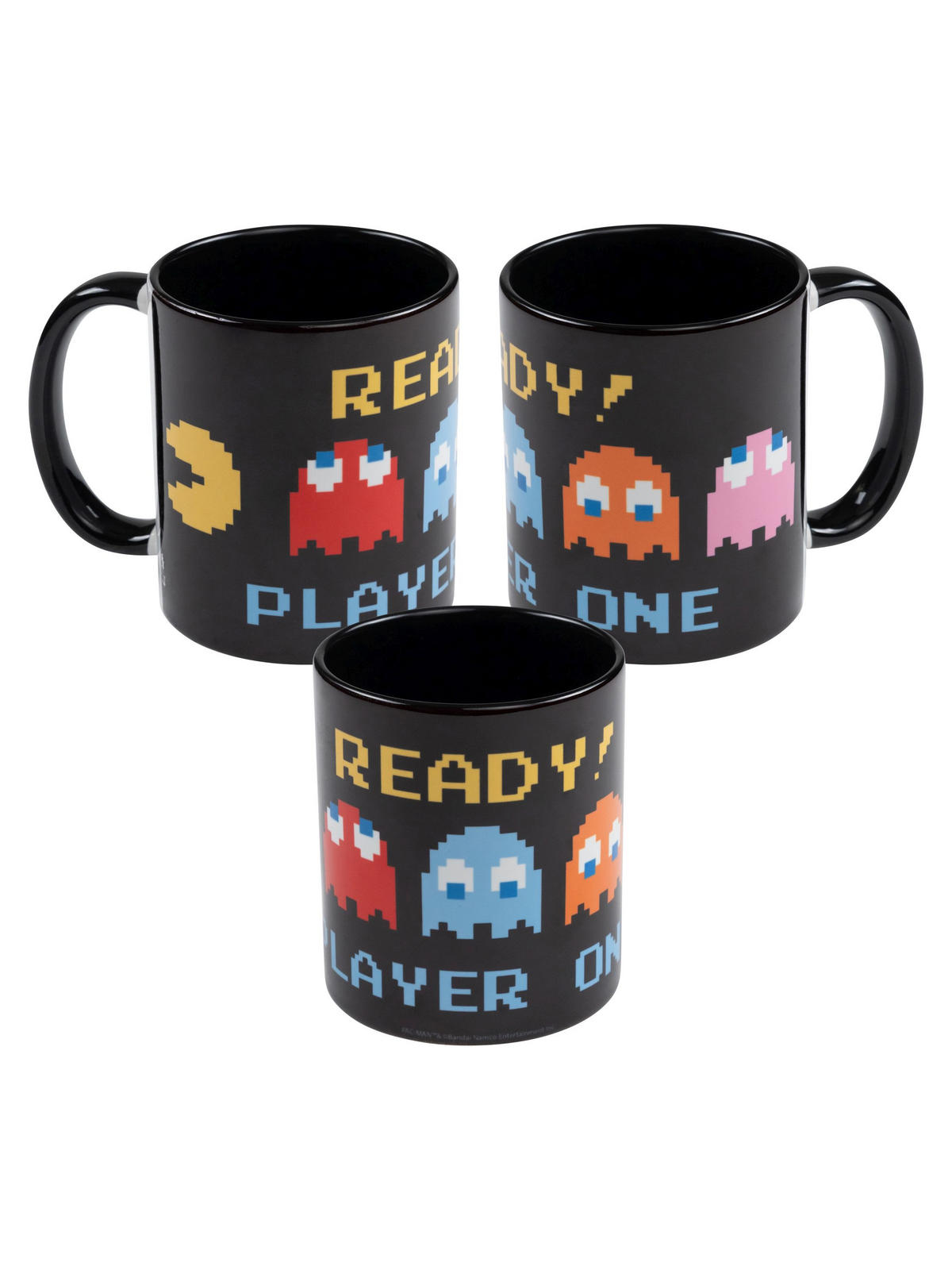 KAFFEEBECHER Pac-Man Ready! Player One Schwarz 320 ml - Schwarz, Keramik (0.32L) - United Labels