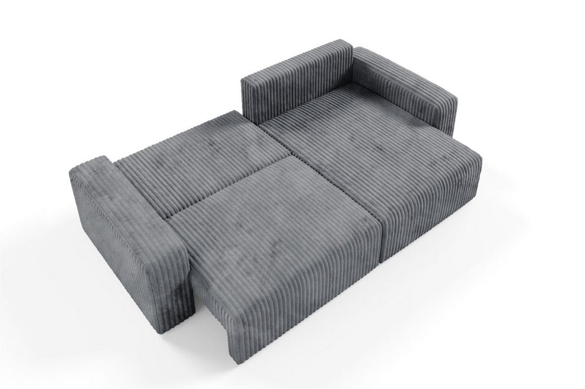 ECKSOFA Natalia - Grau, Holzwerkstoff/Textil (244/149cm) - Fun Möbel