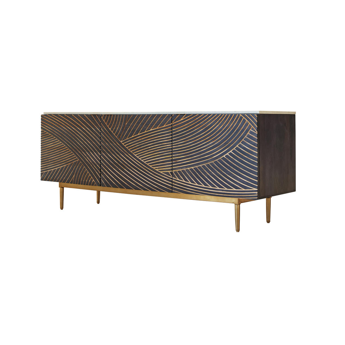 SIDEBOARD Bilal Braun aus Mango - Braun, Holz (180/70/50cm) - Tikamoon