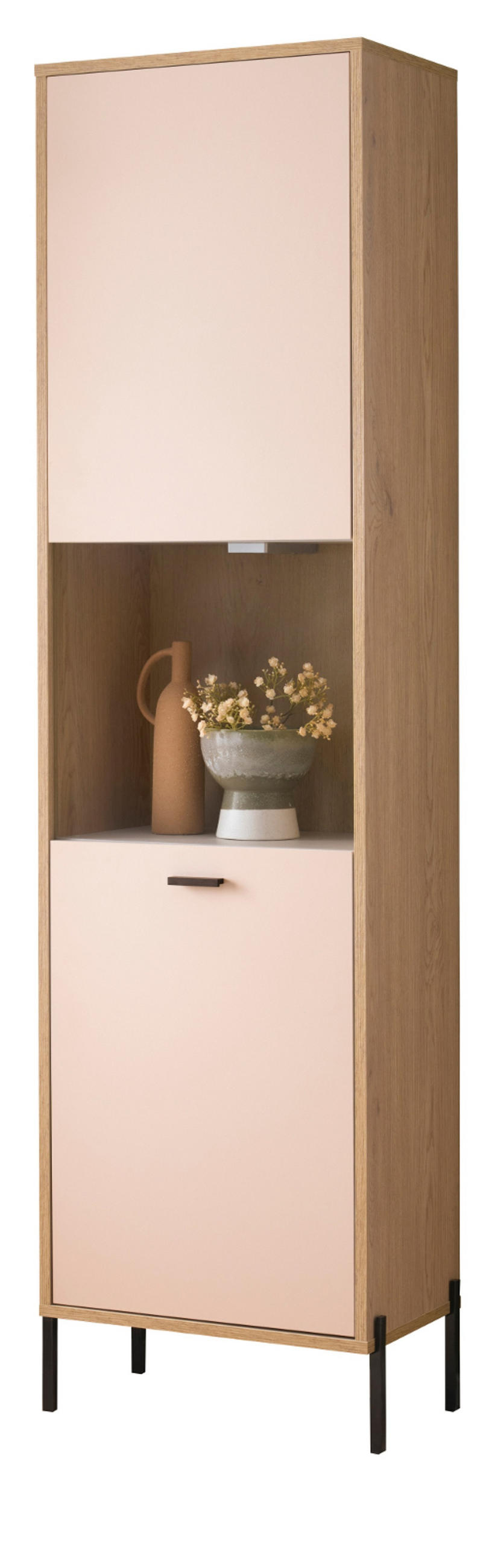 Furn.Design Vitrine Kaschmir, Eiche 54x204x35 cm