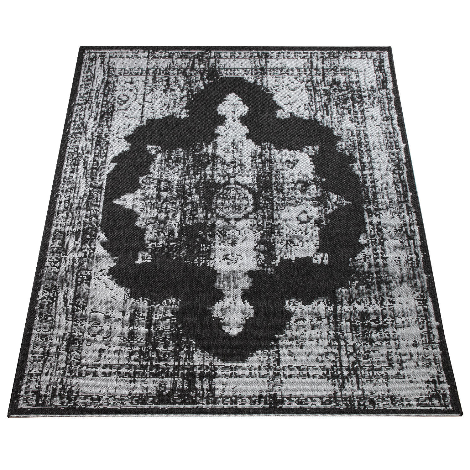 OUTDOORTEPPICH 120/160 cm Kraft 191 - Grau, Textil (120/160cm) - Paco Home