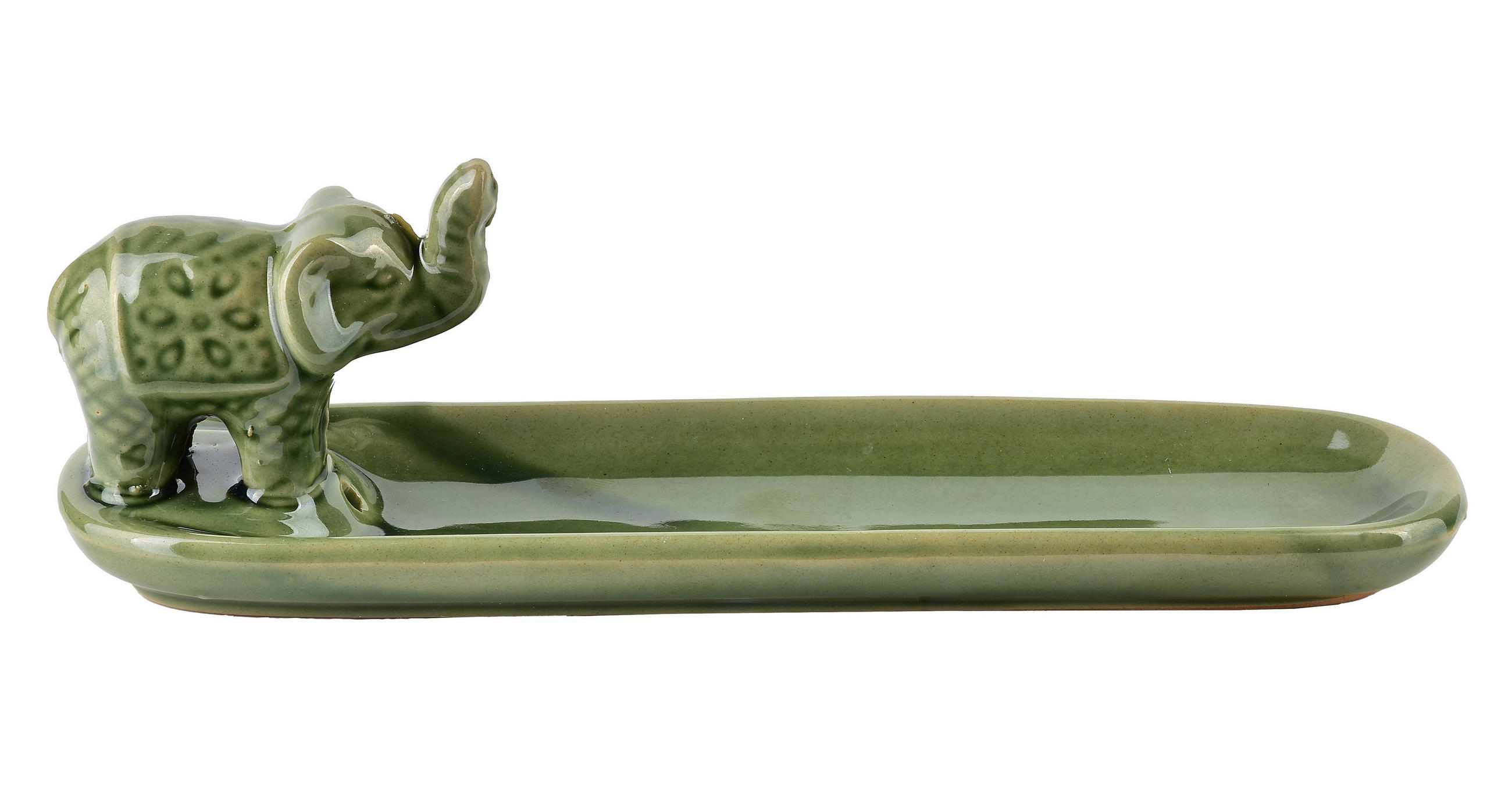 STÄBCHENHALTER Basic Grün 21/6/7 cm Keramik - Grün, Keramik (6/7/21cm) - Mondex